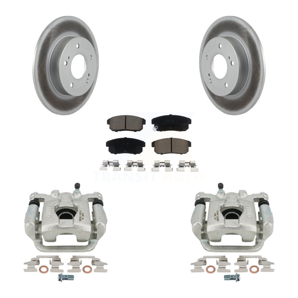 Rear Disc Brake Caliper Coated Rotors And Ceramic Pads Kit For 2003 Nissan Maxima From 01 03 KCG-100268C by Transit Auto