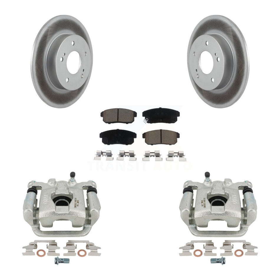 Rear Disc Brake Caliper Coated Rotors And Ceramic Pads Kit For 2003 Nissan Maxima From 01 03 KCG-100268C