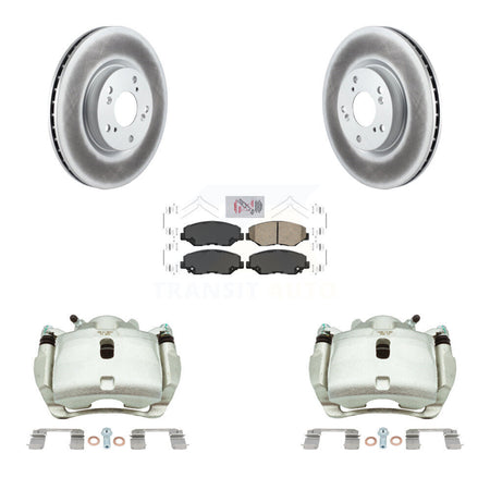 Front Disc Brake Caliper Coated Rotors And Ceramic Pads Kit For 2005-2006 Honda CR-V KCG-100273N
