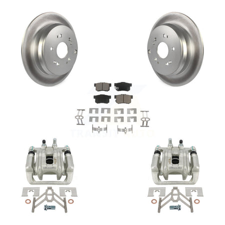 Rear Disc Brake Caliper Coated Rotors And Ceramic Pads Kit For Acura RDX KCG-100274C by Transit Auto