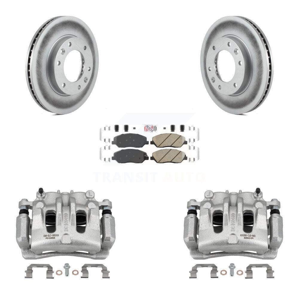 Front Disc Brake Caliper Coat Rotor And Ceramic Pad Kit For Kia Sedona Hyundai Entourage KCG-100276N