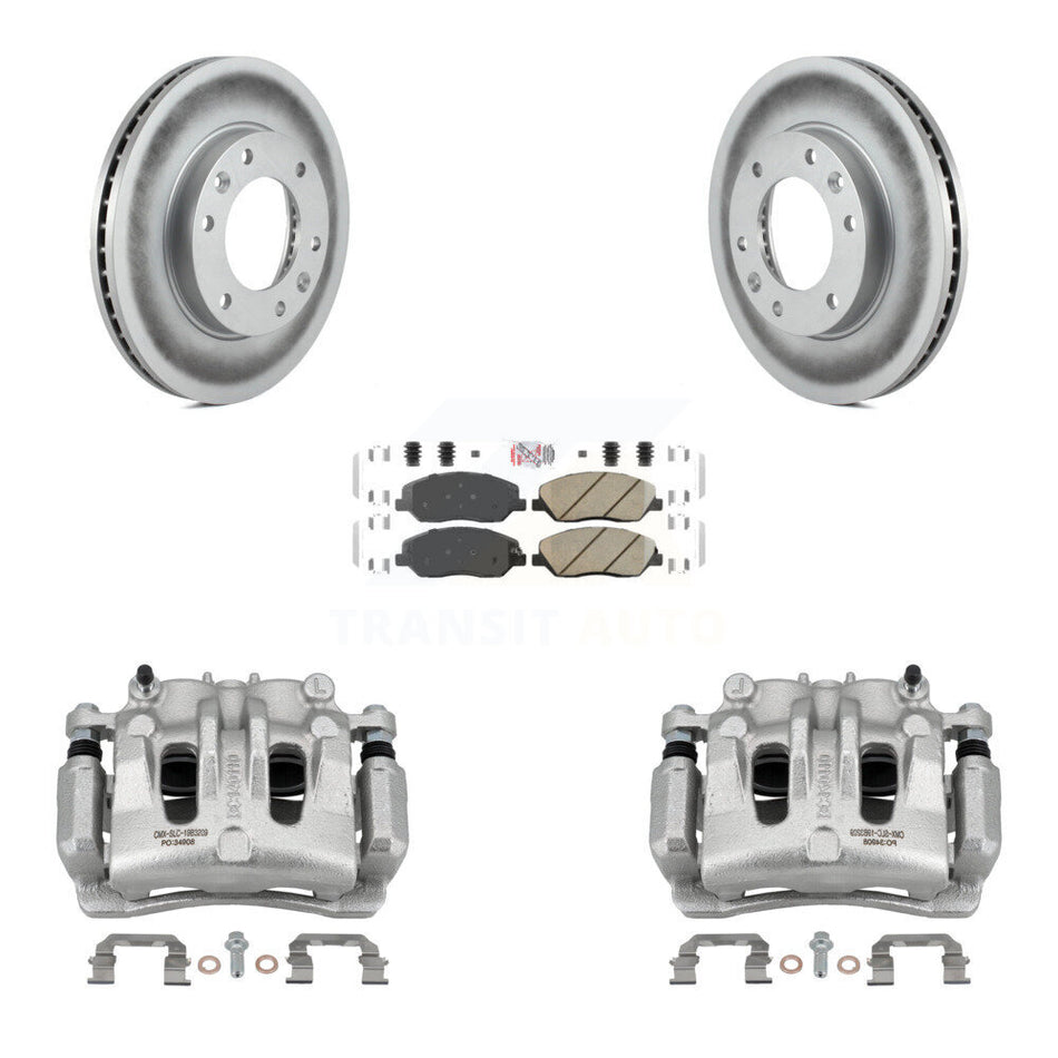 Front Disc Brake Caliper Coat Rotor And Ceramic Pad Kit For Kia Sedona Hyundai Entourage KCG-100276N