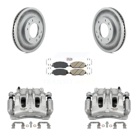 Front Disc Brake Caliper Coat Rotor And Ceramic Pad Kit For Kia Sedona Hyundai Entourage KCG-100277N