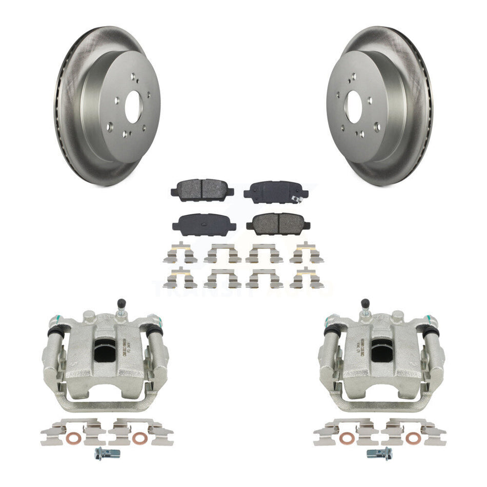 Rear Disc Brake Caliper Coated Rotors And Semi-Metallic Pads Kit For 2009-2013 Suzuki Grand Vitara KCG-100277S