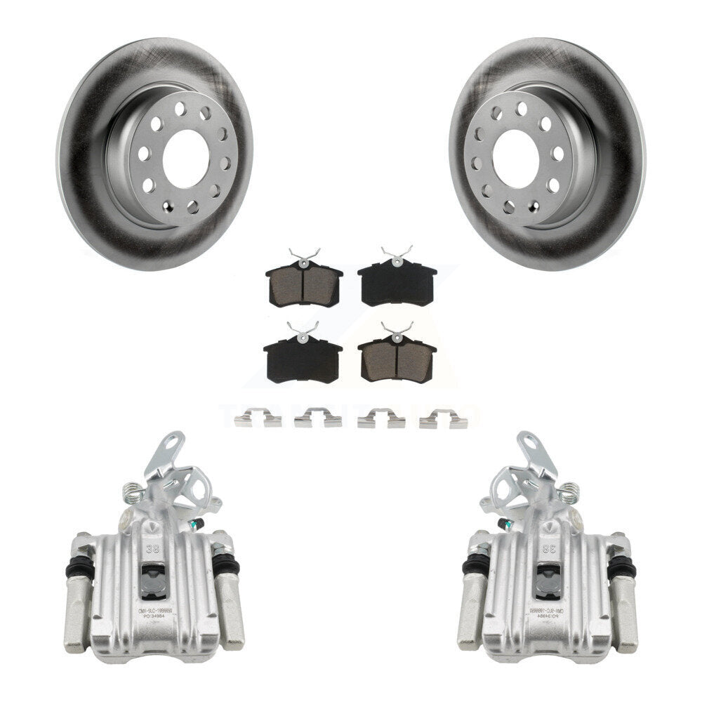 Rear Brake Caliper Coat Rotor Ceramic Pad Kit For Audi A3 With 272mm Diameter KCG-100282C