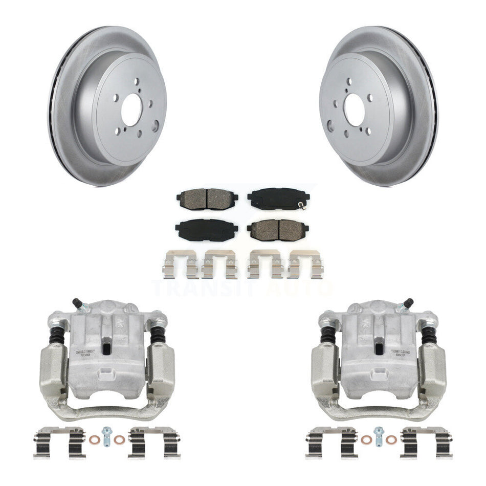 Rear Disc Brake Caliper Coated Rotor And Semi-Metallic Pad Kit For Subaru Outback Legacy KCG-100286S