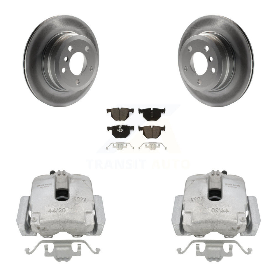 Rear Disc Brake Caliper Coated Rotors And Ceramic Pads Kit For BMW X5 X6 KCG-100287C