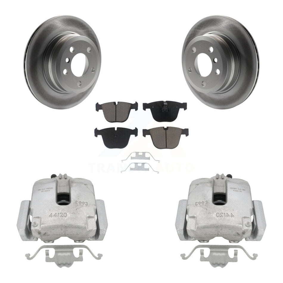 Rear Disc Brake Caliper Coated Rotors And Ceramic Pads Kit For 2009 BMW X6 xDrive35i with 3.0L From 10 08 KCG-100288C
