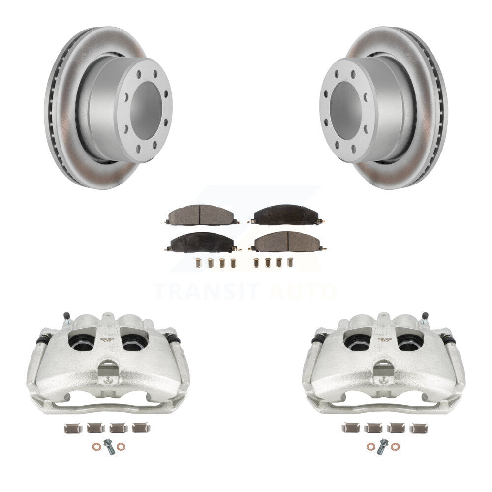 Rear Disc Brake Caliper Coated Rotors And Ceramic Pads Kit For Ram 2500 3500 Dodge KCG-100288T by Transit Auto