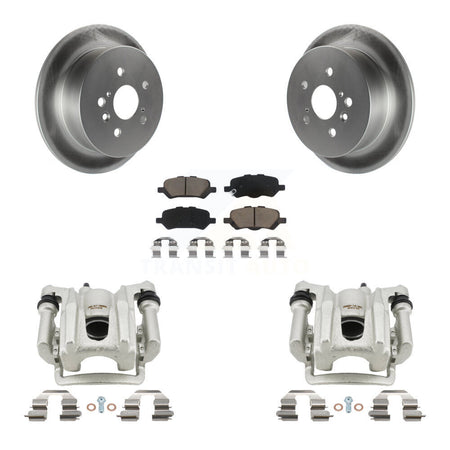 Rear Disc Brake Caliper Coated Rotors And Ceramic Pads Kit For 2009-2016 Toyota Venza KCG-100291C