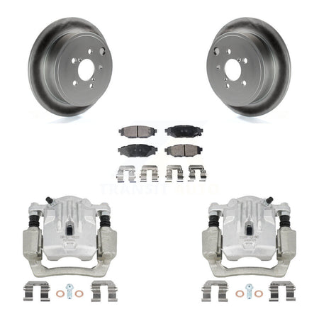 Rear Disc Brake Caliper Coated Rotor And Semi-Metallic Pad Kit For Subaru Outback Legacy KCG-100292P