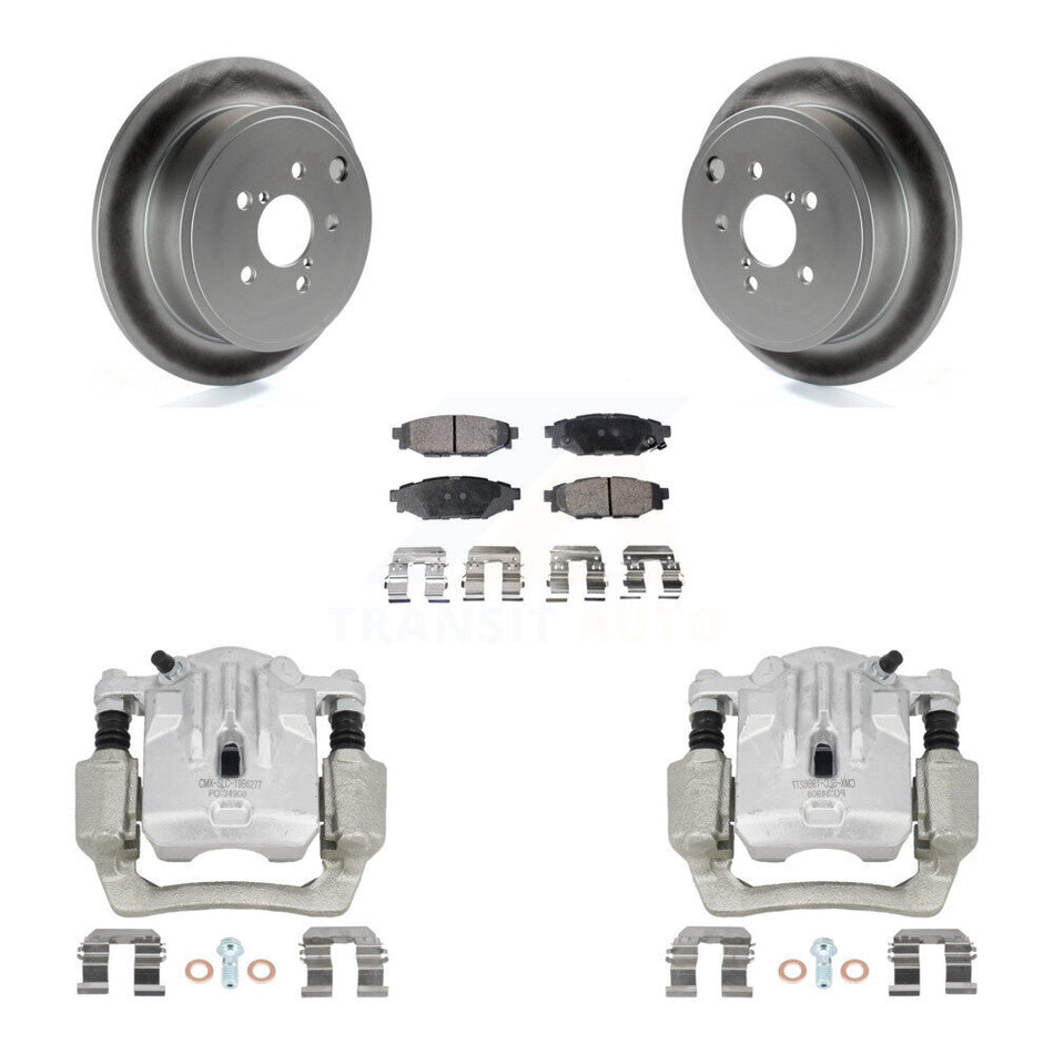 Rear Disc Brake Caliper Coated Rotor And Semi-Metallic Pad Kit For Subaru Outback Legacy KCG-100292P