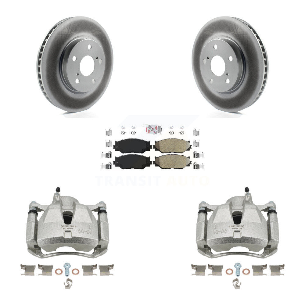 Front Disc Brake Caliper Coated Rotors And Semi-Metallic Pads Kit For Lexus IS250 KCG-100293N