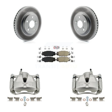 Front Disc Brake Caliper Coated Rotors And Semi-Metallic Pads Kit For Lexus IS250 KCG-100293N