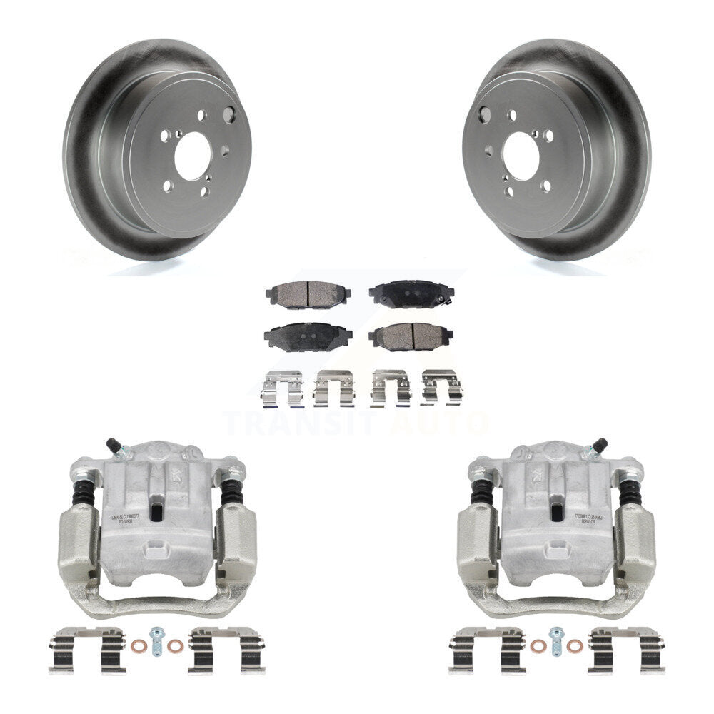 Rear Disc Brake Caliper Coated Rotors And Semi-Metallic Pads Kit For Subaru Legacy KCG-100293P
