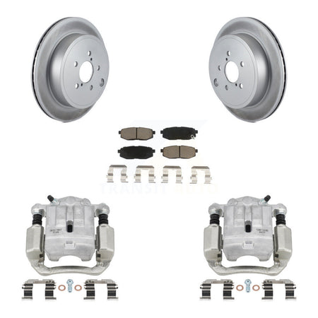 Rear Disc Brake Caliper Coated Rotors And Ceramic Pads Kit For Subaru Outback Legacy KCG-100295C