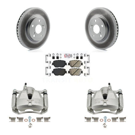 Front Brake Caliper Coat Rotors Ceramic Pad Kit For 2014 Lexus IS250 Base with Sedan RWD KCG-100295N