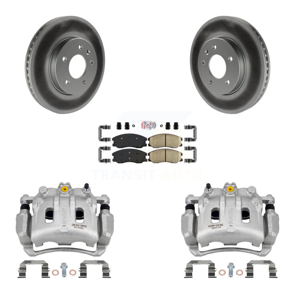 Front Brake Caliper Coat Rotor Ceramic Pad Kit For Chevrolet Equinox Pontiac Torrent Vue KCG-100297N