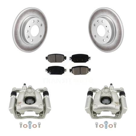 Rear Disc Brake Caliper Coated Rotors And Ceramic Pads Kit For Mazda 3 Sport KCG-100299C