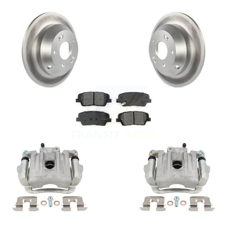 Rear Disc Brake Caliper Coated Rotors And Semi-Metallic Pads Kit For Kia Sorento KCG-100299S
