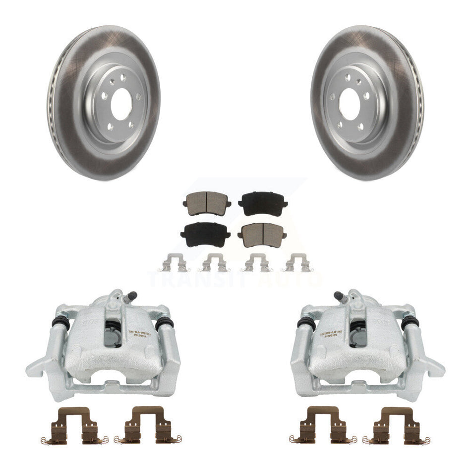 Rear Disc Brake Caliper Coated Rotors And Ceramic Pads Kit For 2012 Audi A5 Quattro With 330mm Diameter Rotor KCG-100301C
