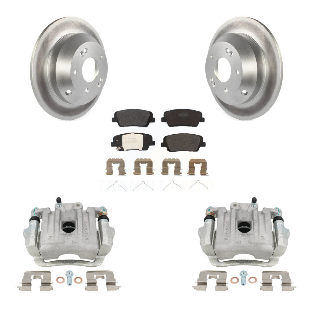 Rear Disc Brake Caliper Coated Rotors And Semi-Metallic Pads Kit For Kia Sorento KCG-100307P