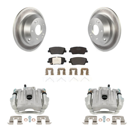 Rear Disc Brake Caliper Coated Rotors And Semi-Metallic Pads Kit For Kia Sorento KCG-100307P