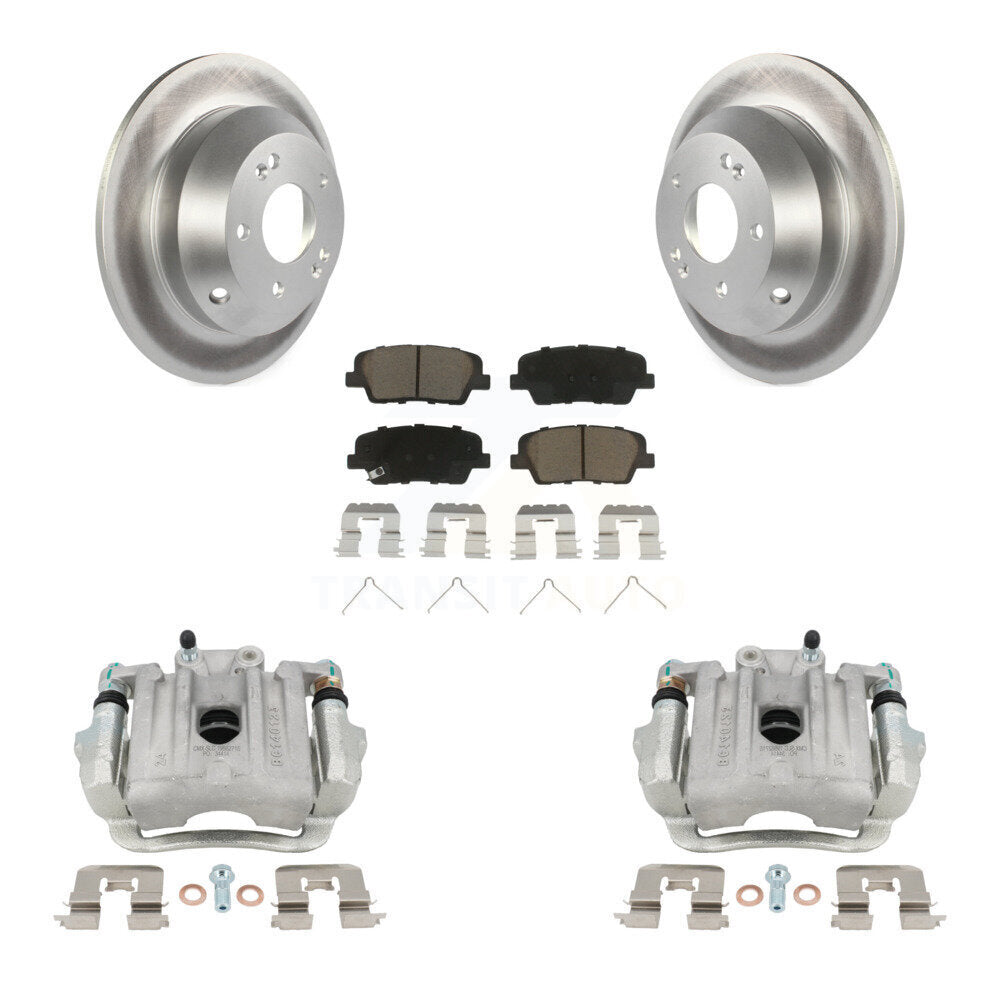 Rear Brake Caliper Coat Rotors Ceramic Pad Kit For Kia Sorento With Red Painted Calipers KCG-100308C