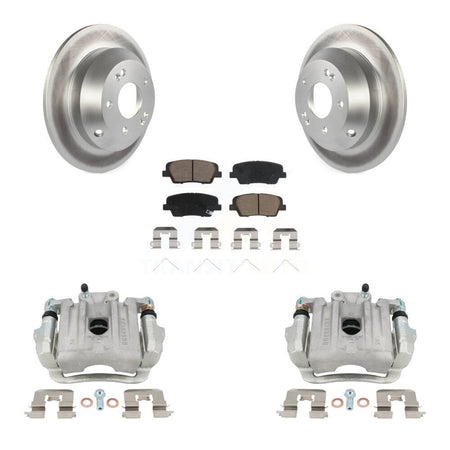 Rear Brake Caliper Coat Rotor And Ceramic Pad Kit For Kia Sorento Hyundai Santa Fe Sport KCG-100309C