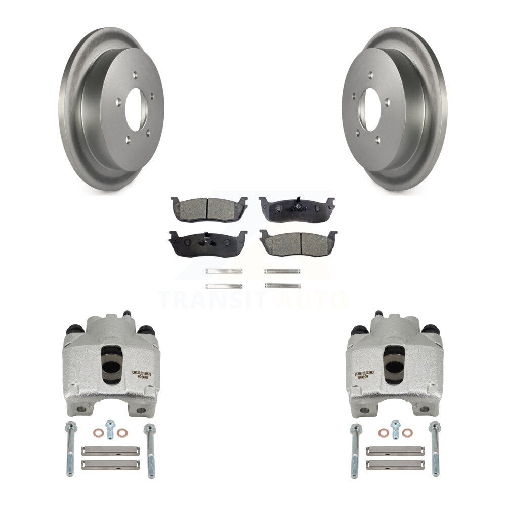 Rear Disc Brake Caliper Coated Rotors And Ceramic Pads Kit For Lincoln Blackwood KCG-100309T