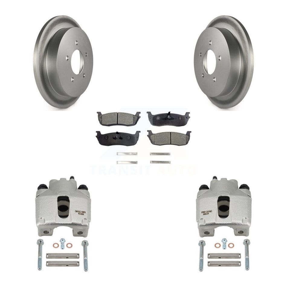 Rear Disc Brake Caliper Coated Rotors And Ceramic Pads Kit For Lincoln Blackwood KCG-100309T
