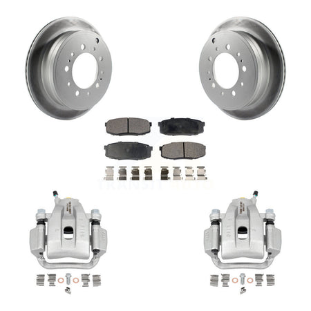 Rear Disc Brake Caliper Coated Rotor And Semi-Metallic Pad Kit For Toyota Tundra Sequoia KCG-100310P