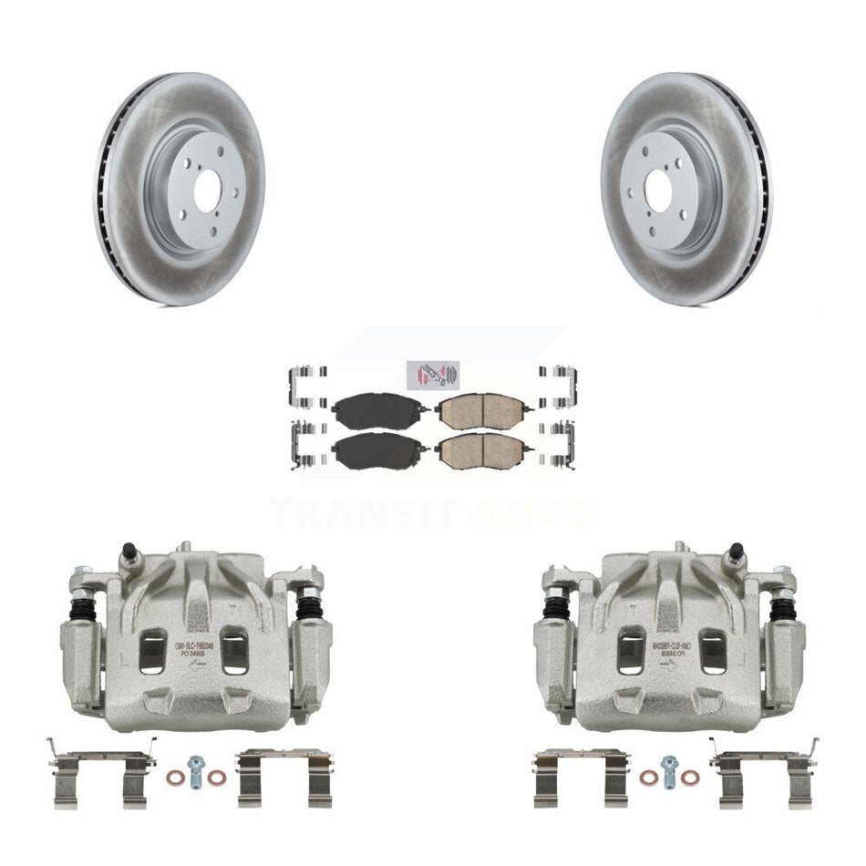 Front Brake Caliper Coat Rotors Ceramic Pad Kit For Subaru Outback WRX Legacy Tribeca B9 KCG-100311N