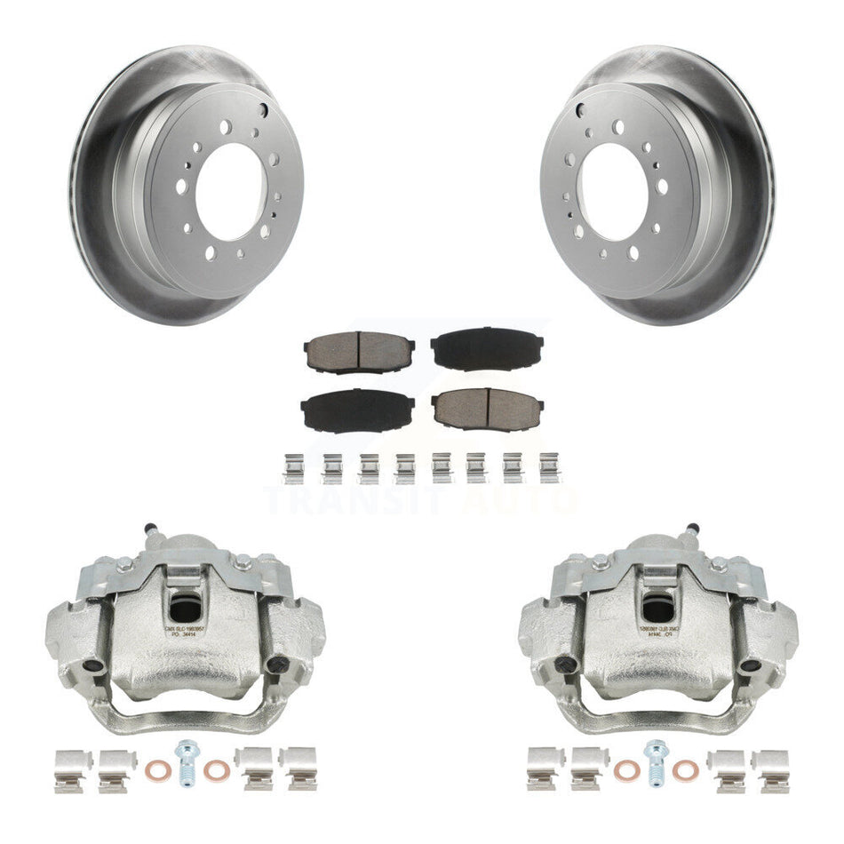 Rear Disc Brake Caliper Coated Rotors And Ceramic Pads Kit For Lexus LX570 Toyota Land Cruiser KCG-100312C