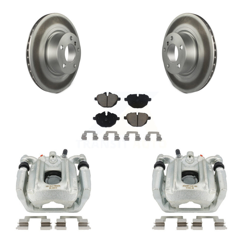 Rear Disc Brake Caliper Coated Rotors And Ceramic Pads Kit For BMW X3 X4 KCG-100314C