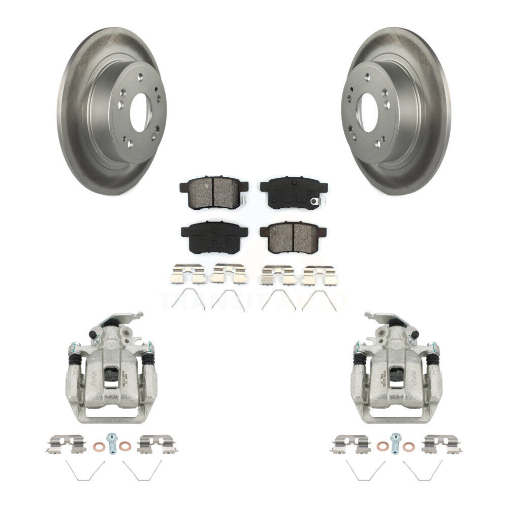 Rear Disc Brake Caliper Coated Rotors And Semi-Metallic Pads Kit For Honda Accord KCG-100317S