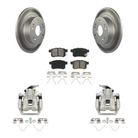 Rear Disc Brake Caliper Coated Rotors And Semi-Metallic Pads Kit For Honda Accord KCG-100317S