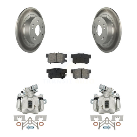 Rear Disc Brake Caliper Coated Rotors And Semi-Metallic Pads Kit For 2016-2018 Acura ILX KCG-100318S