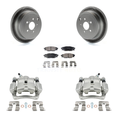 Rear Disc Brake Caliper Coated Rotor And Ceramic Pad Kit For Subaru Impreza Forester WRX KCG-100318T