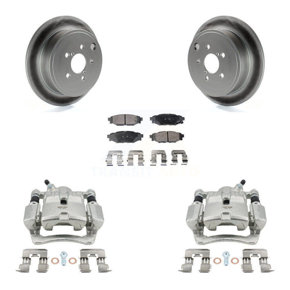Rear Disc Brake Caliper Coated Rotor And Ceramic Pad Kit For Subaru Impreza Forester WRX KCG-100318T