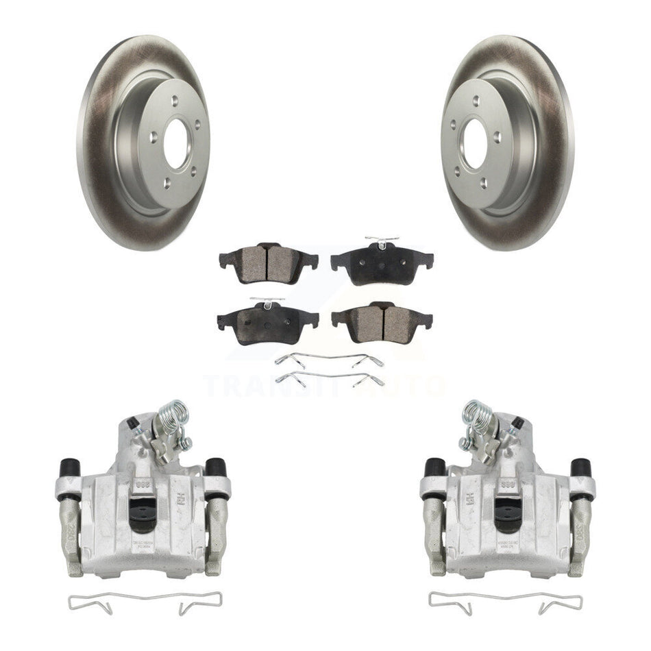 Rear Disc Brake Caliper Coated Rotor And Semi-Metallic Pad Kit For Volvo S40 C30 V50 C70 KCG-100320P