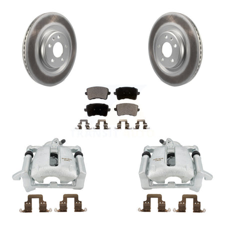 Rear Disc Brake Caliper Coated Rotors And Ceramic Pads Kit For 2012 Audi A5 Quattro With 330mm Diameter Rotor KCG-100320T by Transit Auto