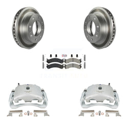 Front Brake Caliper Coat Rotor & Semi-Metallic Pad Kit For Chevrolet Silverado 2500 HD GMC Sierra Express Cadillac DeVille Savana 3500 Hummer H2 Classic 1500 Suburban Yukon XL KCG-100321N