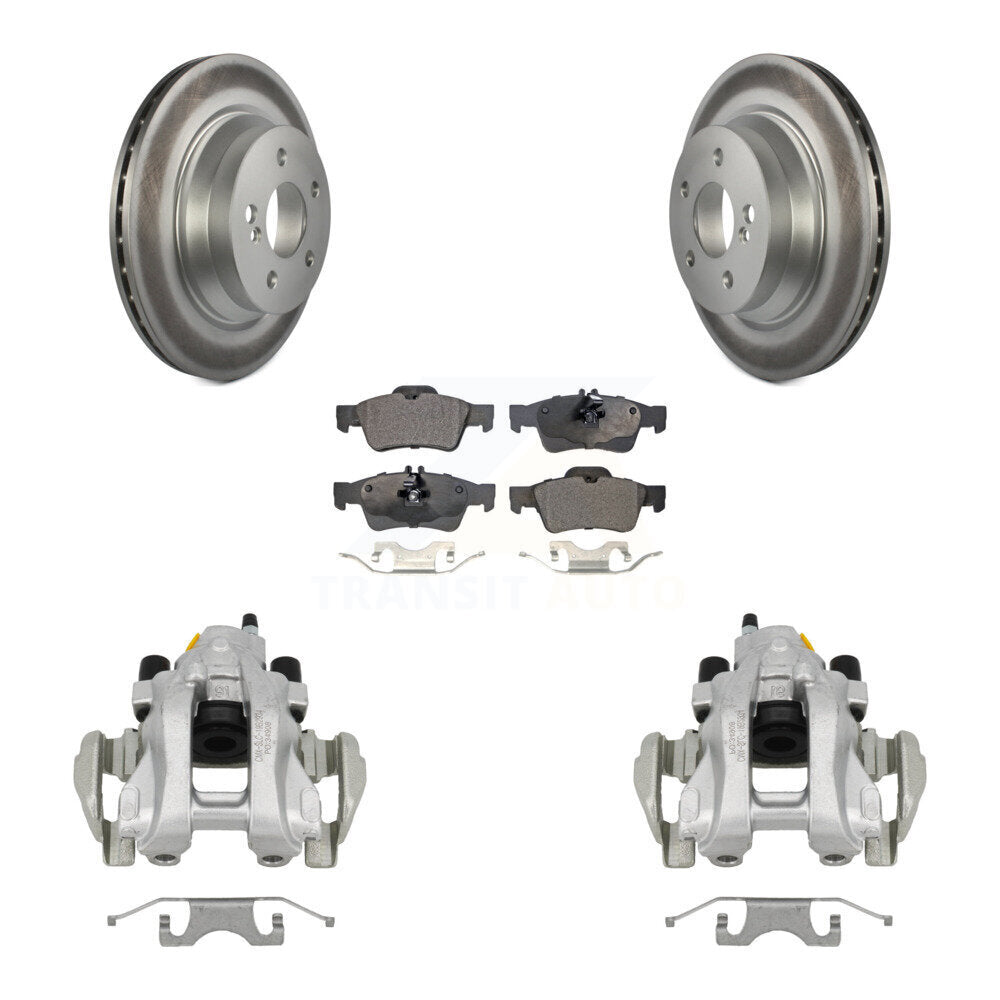 Rear Brake Caliper Coat Rotors & Ceramic Pad Kit For Mercedes-Benz E350 E500 E320 CLS550 KCG-100321T