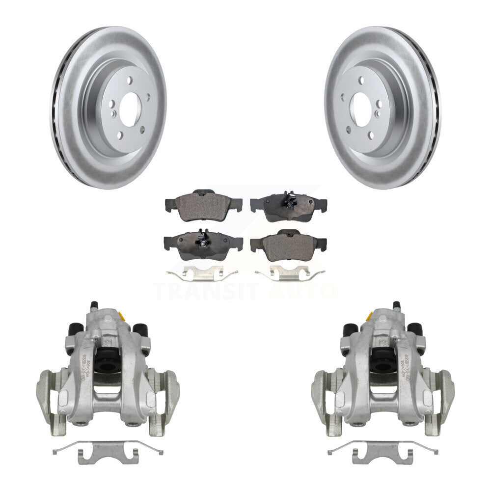 Rear Brake Caliper Coat Rotors Ceramic Pad Kit For Mercedes-Benz S350 With Sport Package KCG-100322T