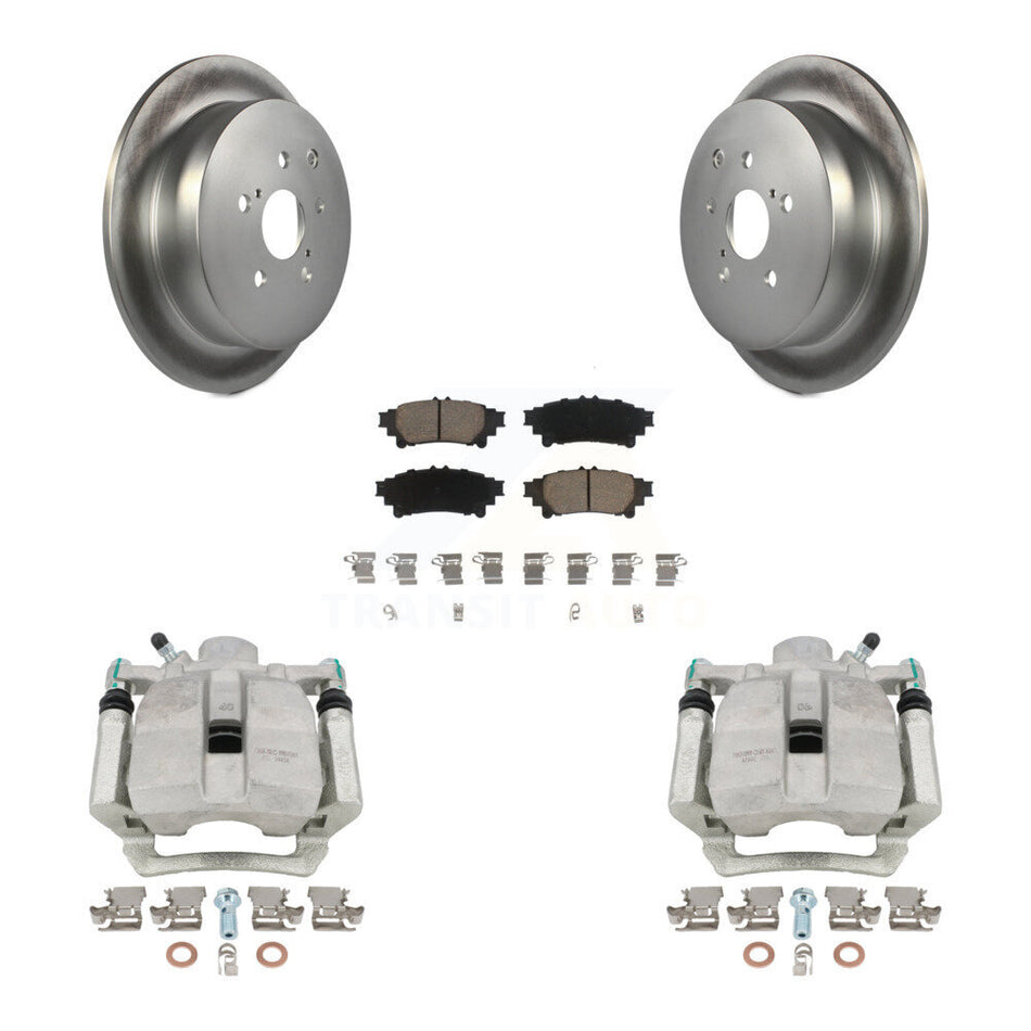 Rear Disc Brake Caliper Coated Rotors And Ceramic Pads Kit For Toyota Highlander Sienna Lexus RX350 RX450h KCG-100323C