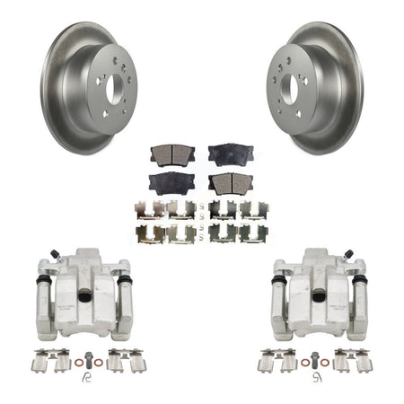 Rear Brake Caliper Coat Rotors Semi-Metallic Pad Kit For Toyota Camry Lexus ES350 Avalon KCG-100325P