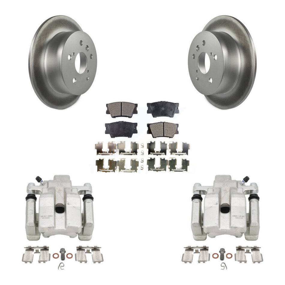 Rear Brake Caliper Coat Rotors Semi-Metallic Pad Kit For Toyota Camry Lexus ES350 Avalon KCG-100325P