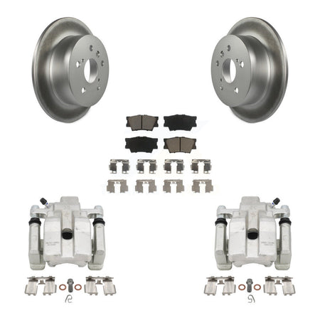 Rear Brake Caliper Coat Rotor Ceramic Pad Kit For Toyota Camry Lexus ES350 Avalon ES300h KCG-100326C