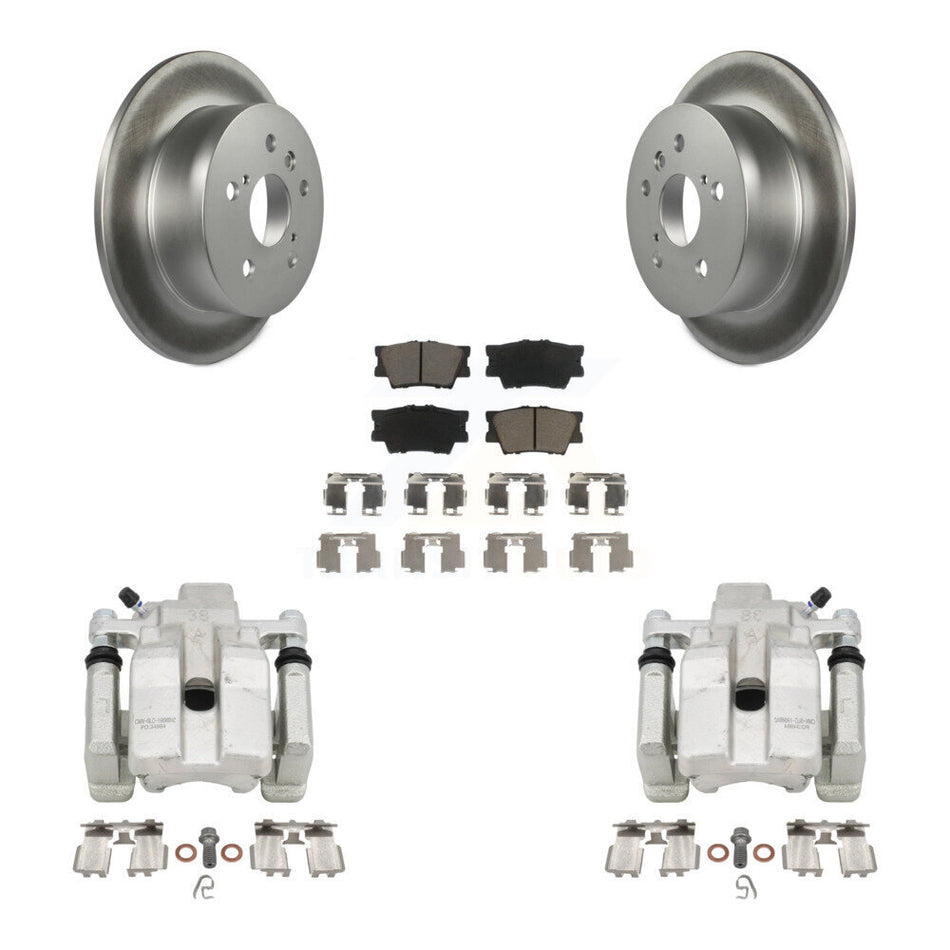 Rear Brake Caliper Coat Rotor Ceramic Pad Kit For Toyota Camry Lexus ES350 Avalon ES300h KCG-100326C